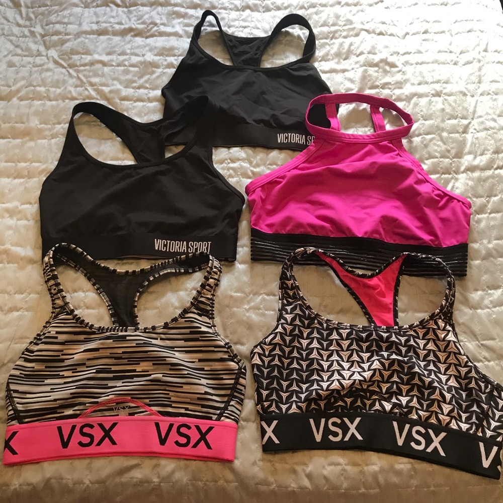 Lot of 5 Victoria’s Secret Sport VSX Sports Bras